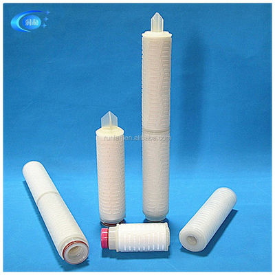 High Flow Rate 0.22 Micron PTFE Pleated Membrane Filter Cartridge with Filtration Area 0.65m2